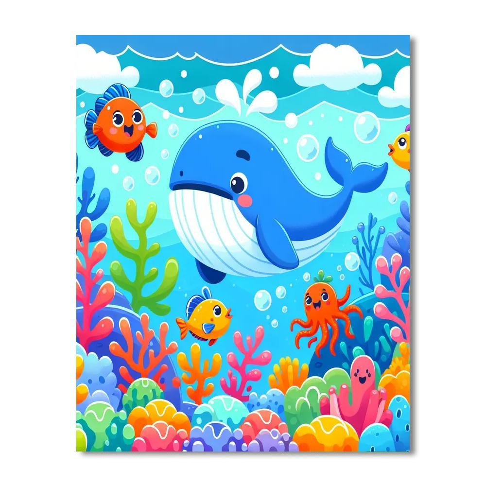 Happy Ocean Adventures Paint By Numbers Art