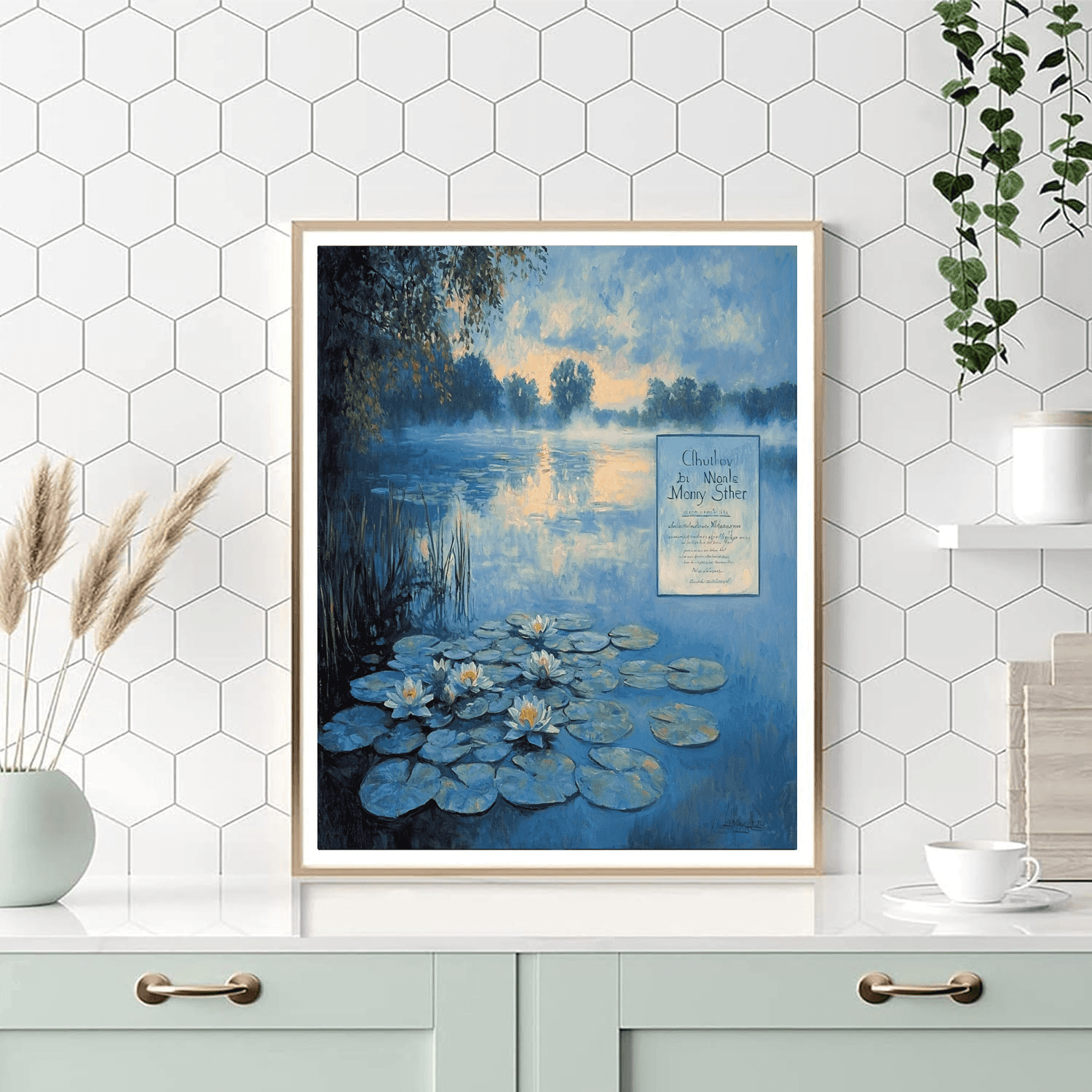 Claude Monet Inspired Monet's Misty Morning Reflection  Paint By Numbers Art