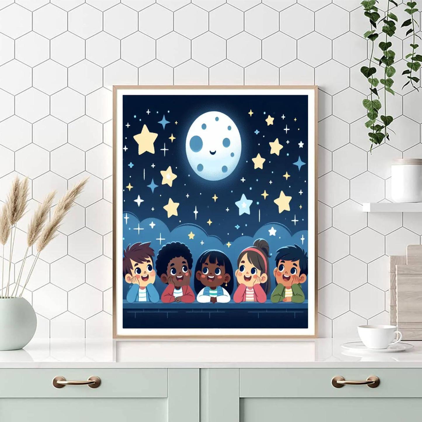 Joyful Starry Night Paint By Number