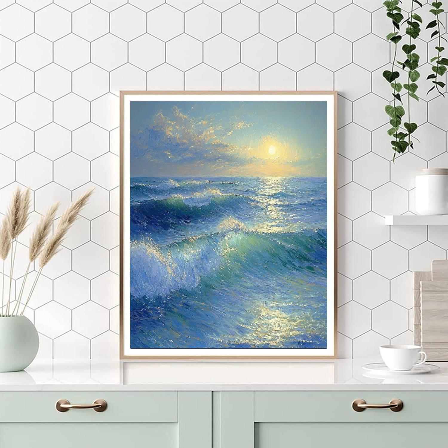 Claude Monet Inspired Infinity Ocean  Painting By Numbers Kit