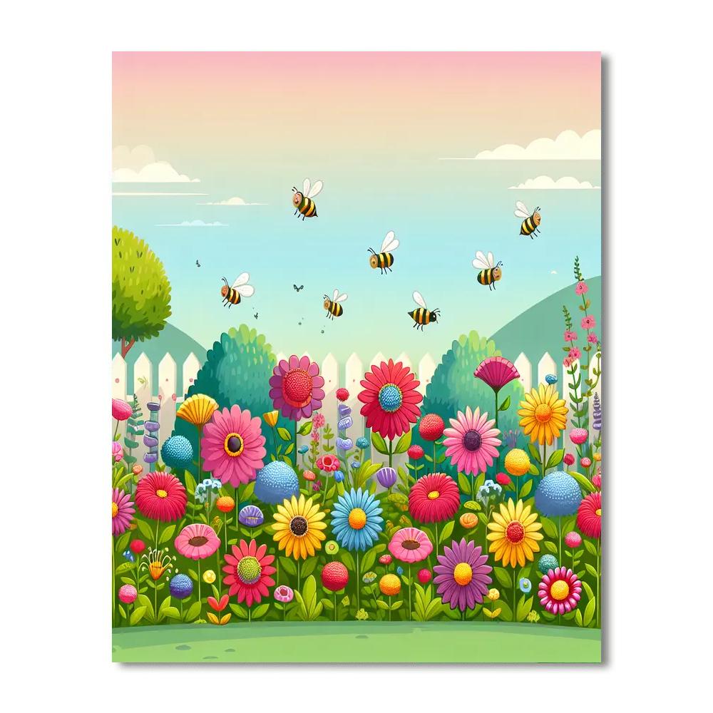 Flower Garden Bliss Numbered Painting Kits