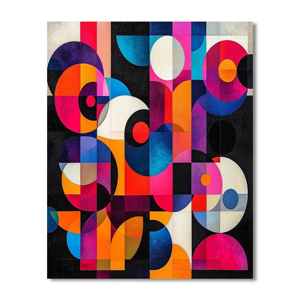 Kazimir Malevich Inspired Geometric Rhythm  Paint By Color