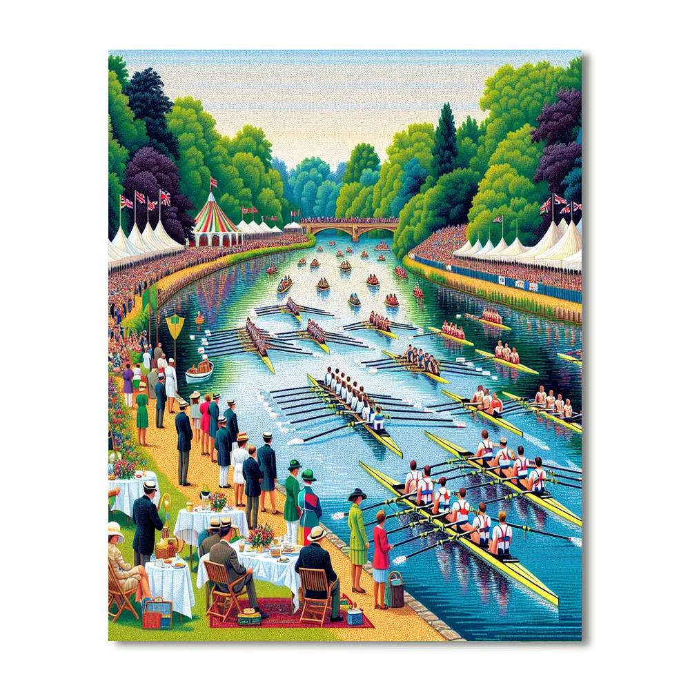 Henley Royal Regatta - Henley-on-thames, England Painting Number Kit