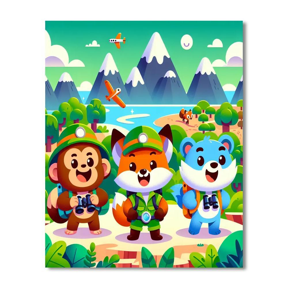 Animal Explorer Expedition Number Painting