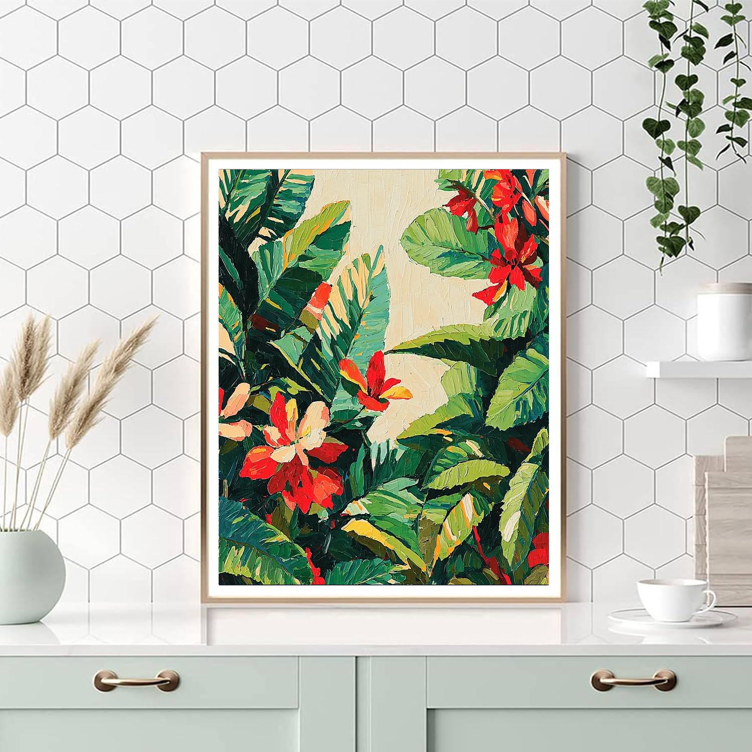 Frida Kahlo Inspired Emerald Embrace  Numbered Painting Kits