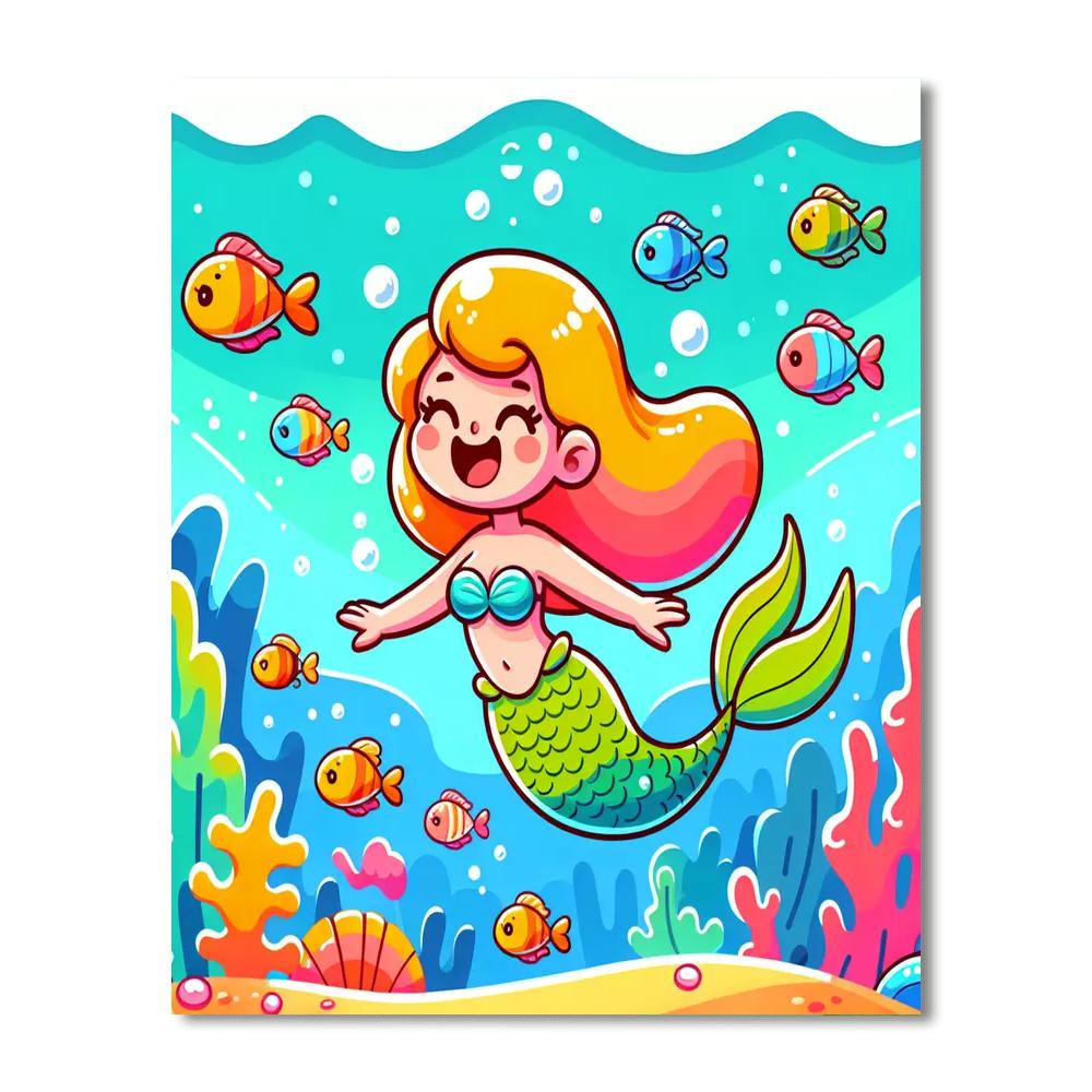 Joyful Mermaid Paint By Numbers Kits