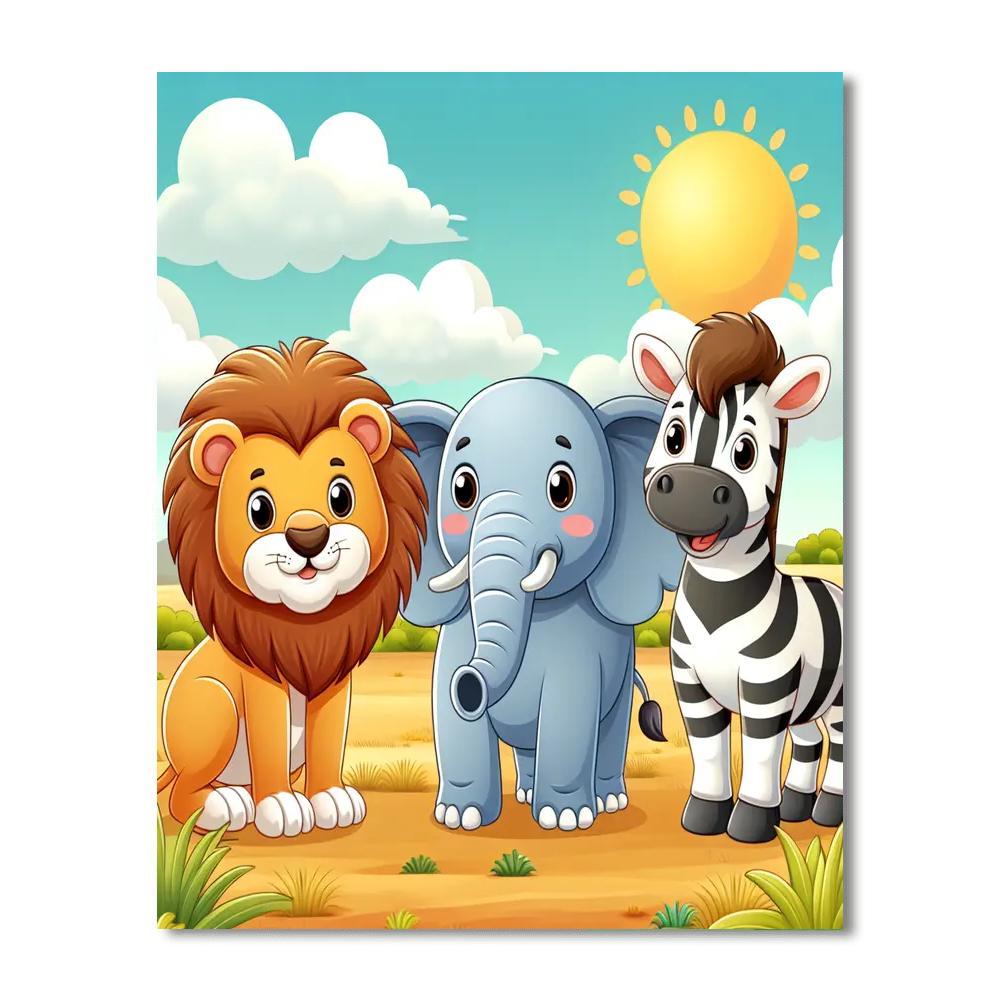 Charming Safari Numbered Painting Kits