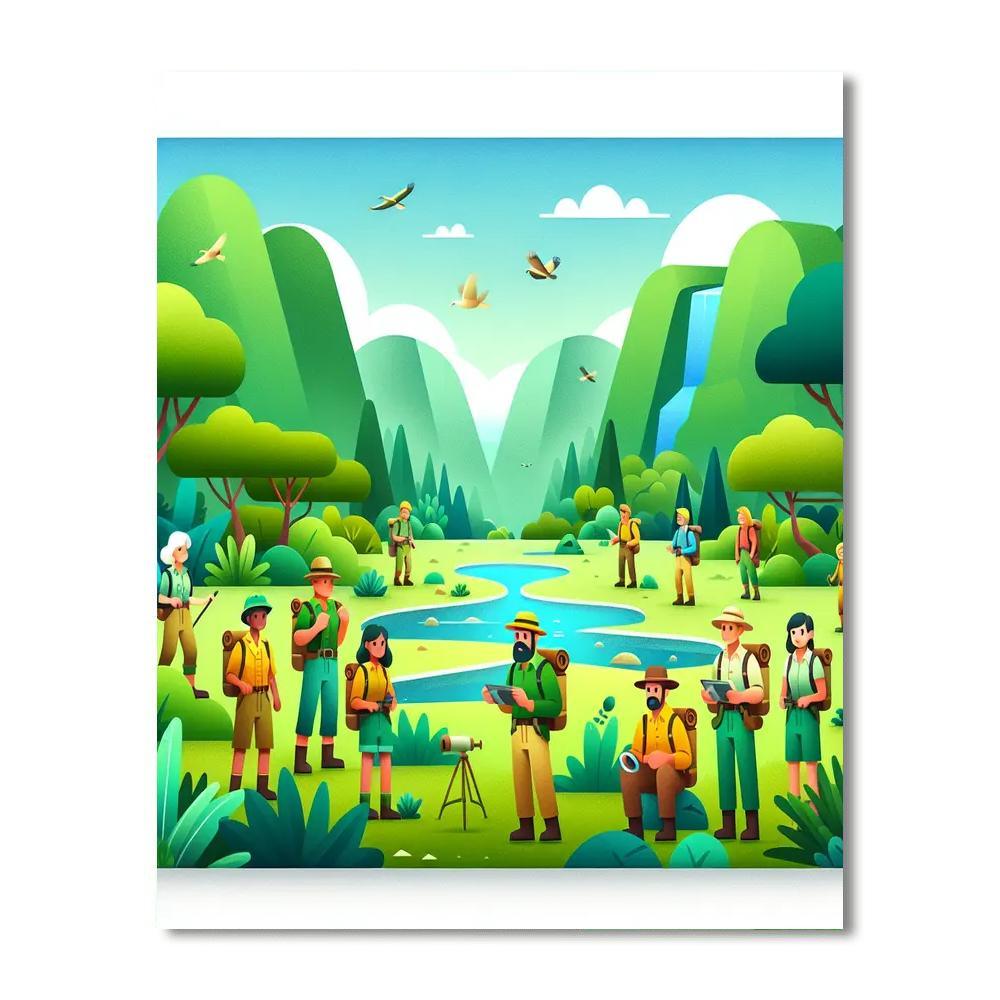Adventure In A Hidden Valley Paint By Numbers Art