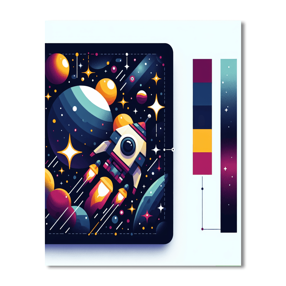 Intergalactic Space Journey Paint By Color