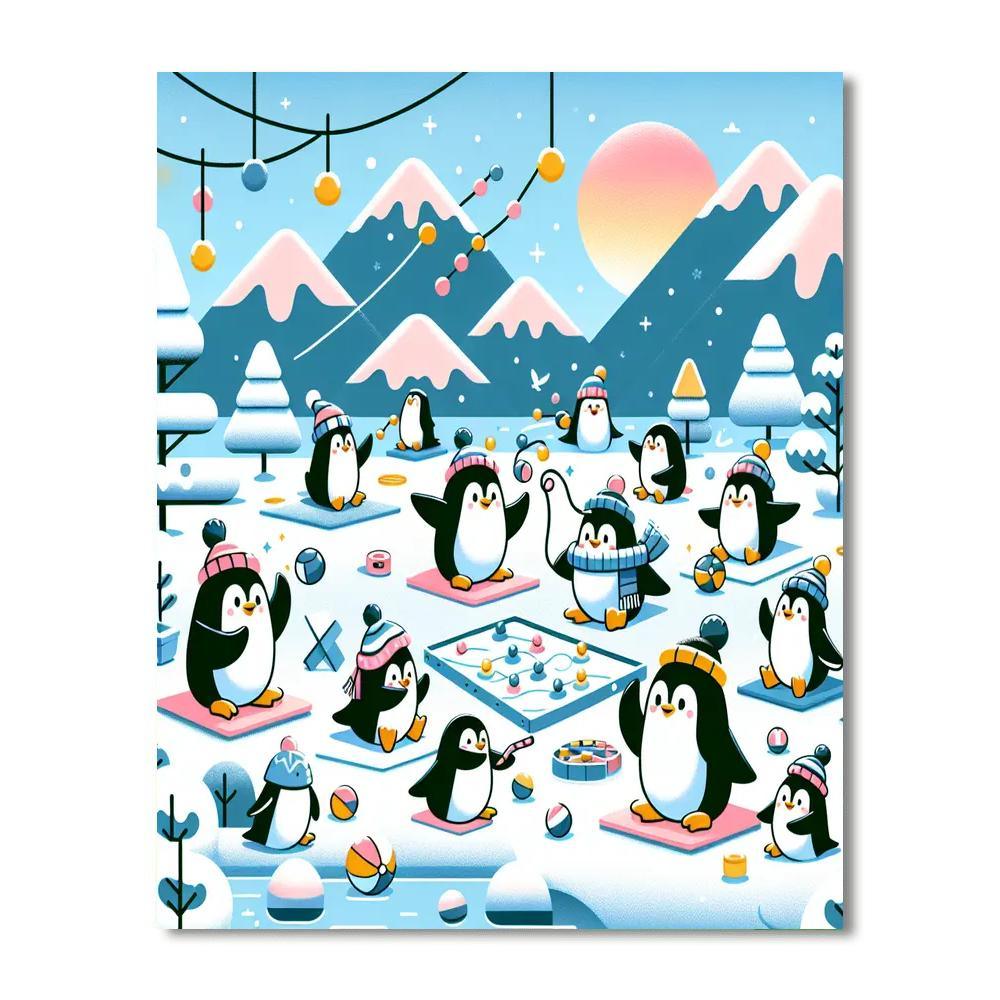 Penguin Adventure Paint By Numbers