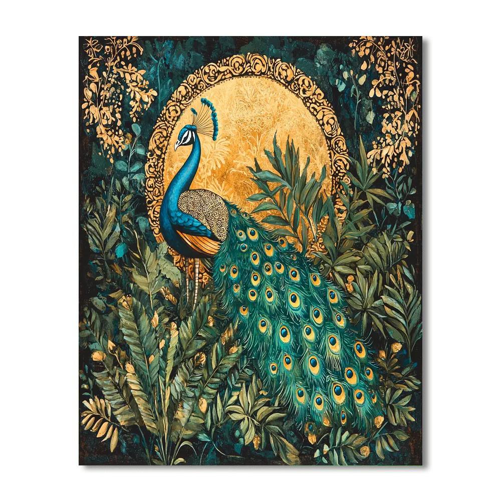 Gustav Klimt Inspired Elegant Peacock Paradise  Paint By Numbers