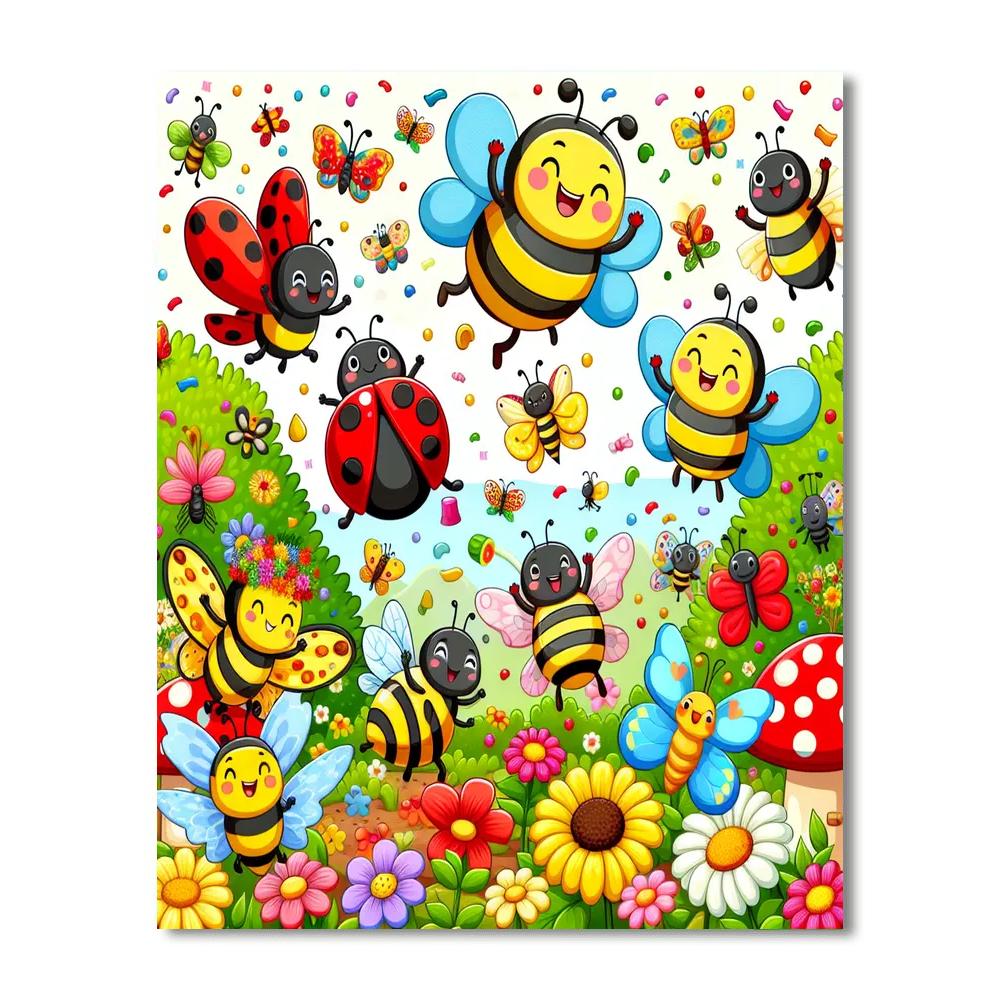 Garden Creatures Gala DIY Paint By Numbers