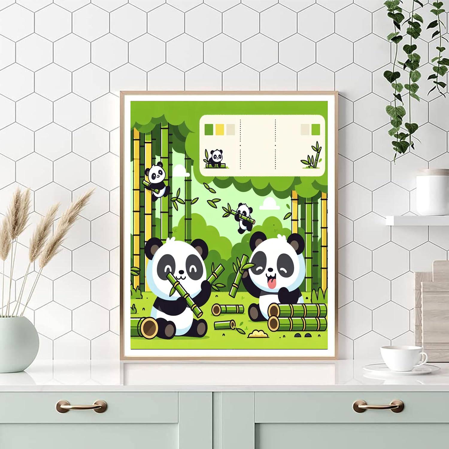 Cuddly Panda Sanctuary Paint By Number
