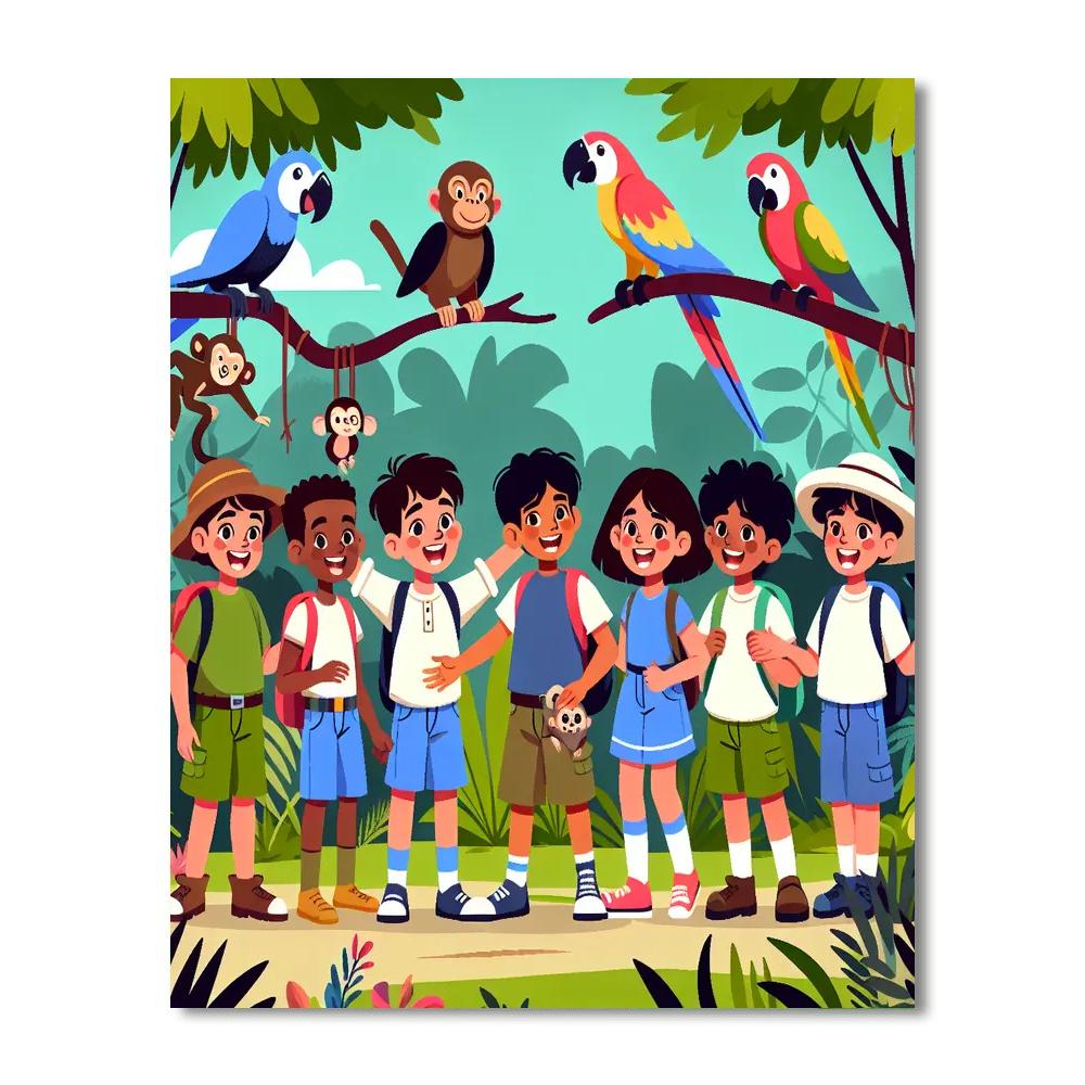 Joyous Jungle Journey Painting By Numbers Kit