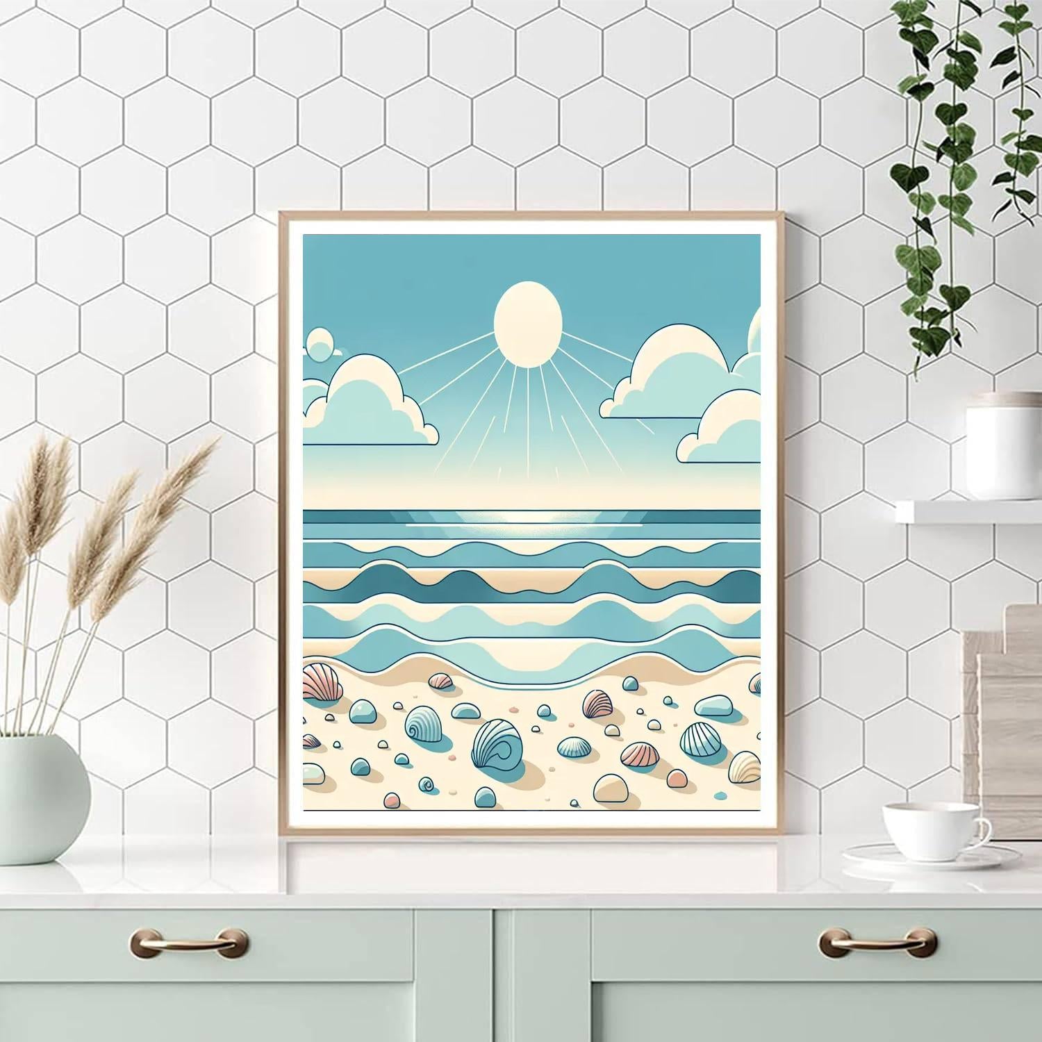 Serene Seashore Paint By Numbers Art