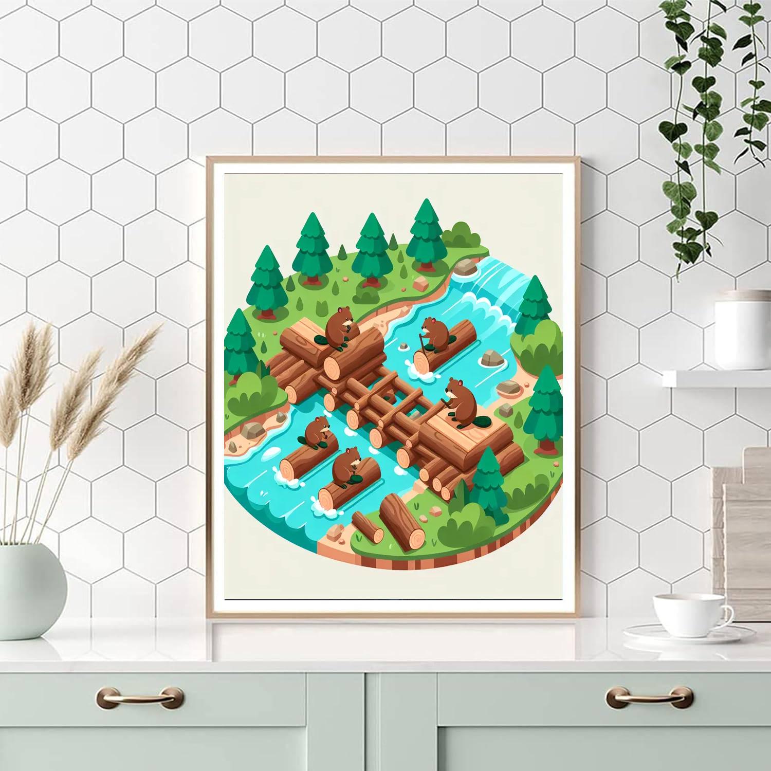 Busy Beavers Building Paint By Numbers Kits