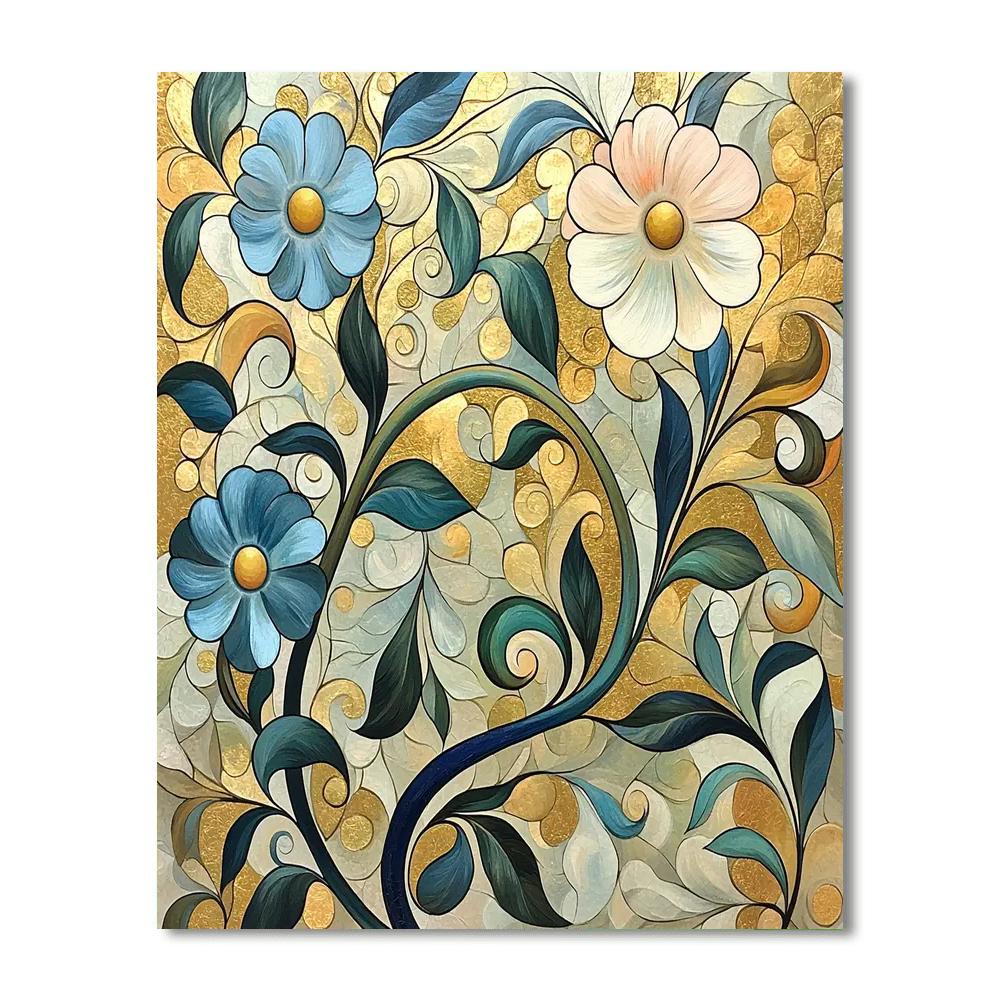 Alphonse Mucha Inspired Nature's Echoing Elegance  Paint By Numbers Kits