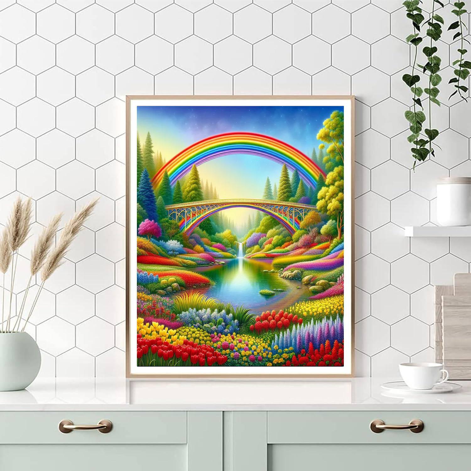 Radiant Rainbow Bridge Numbered Painting Kits