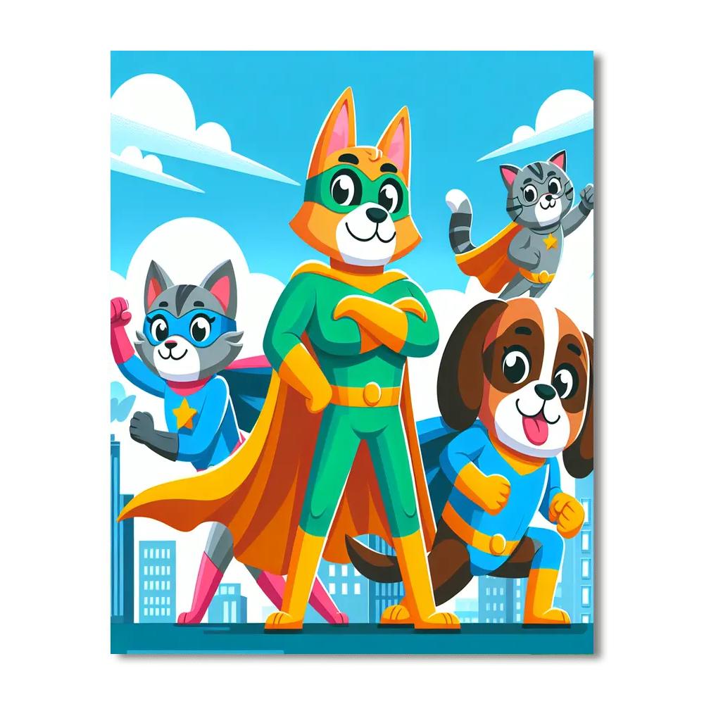 Super Animal Squad Number Painting