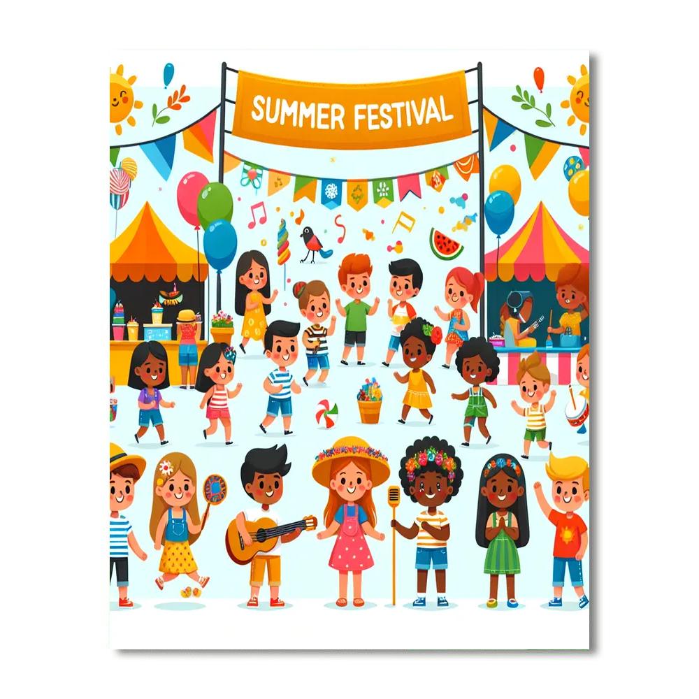 Charming Summer Festival Paint By Number