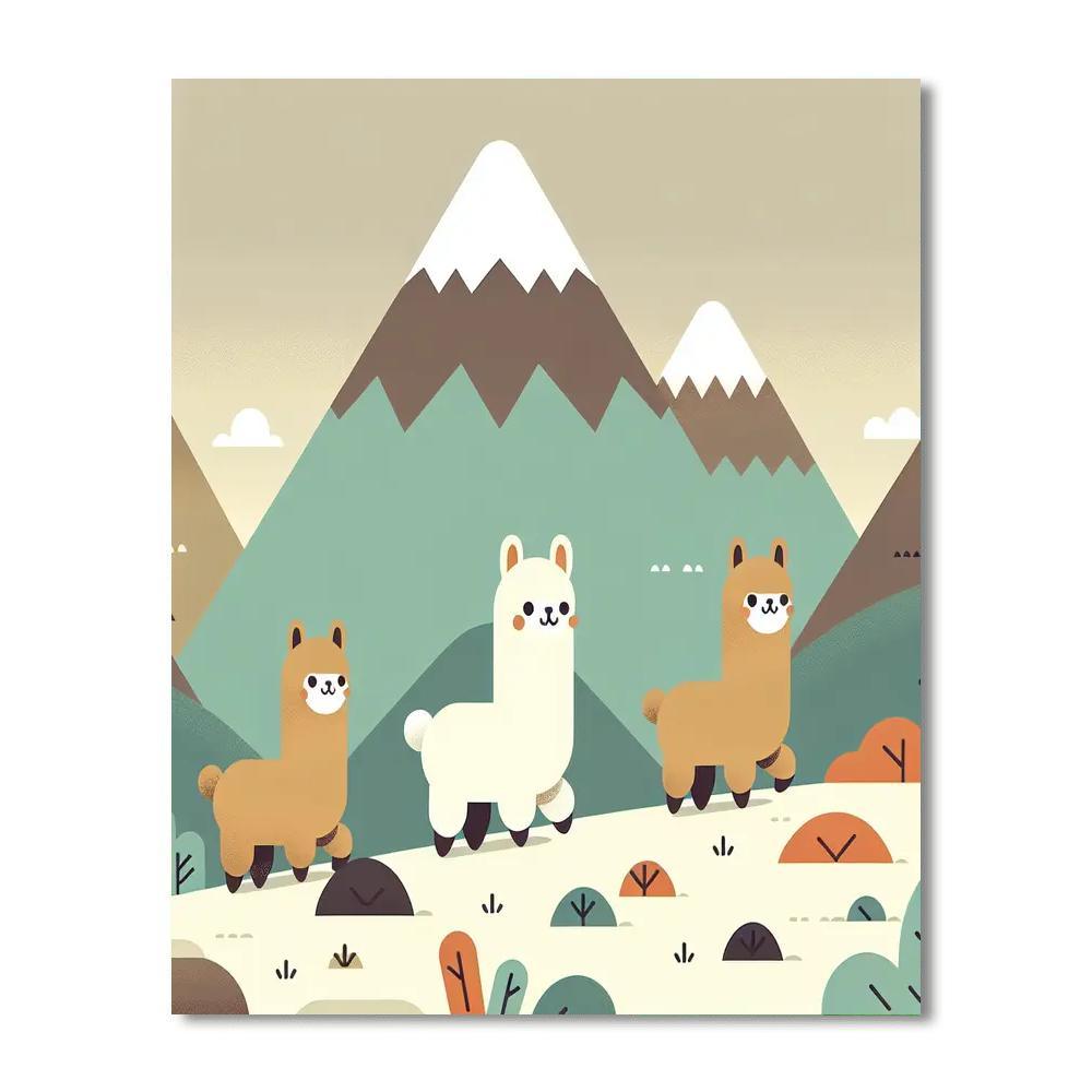 Adventurous Alpaca Trek Numbered Painting Kits