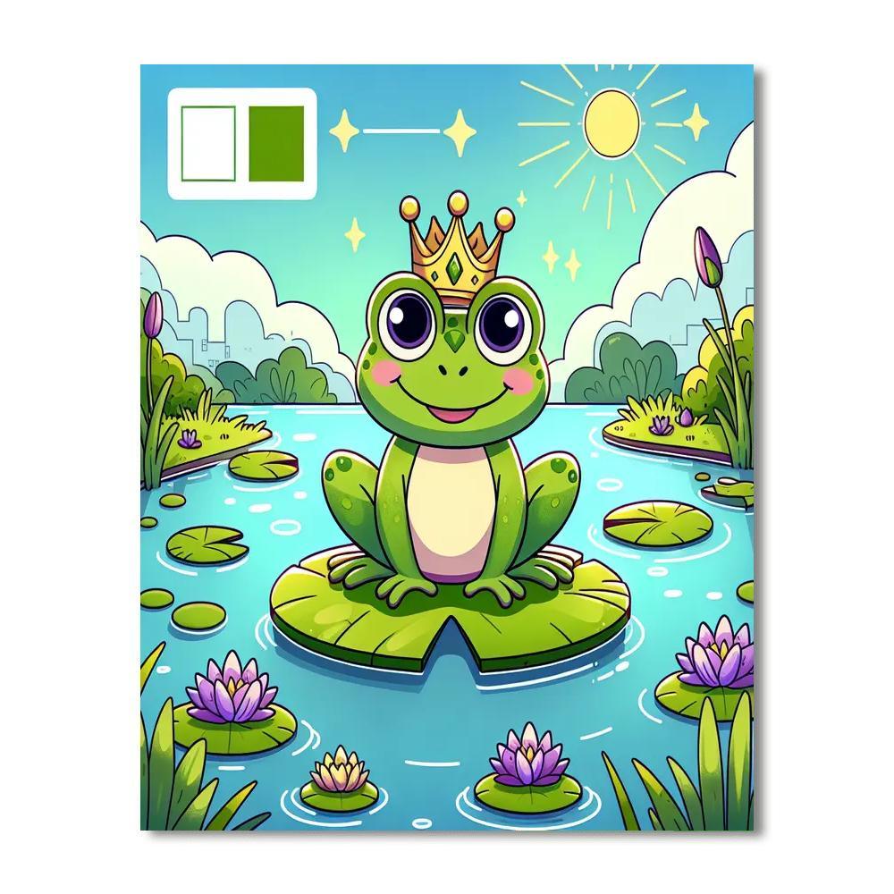 Happy Frog Prince DIY Paint By Numbers