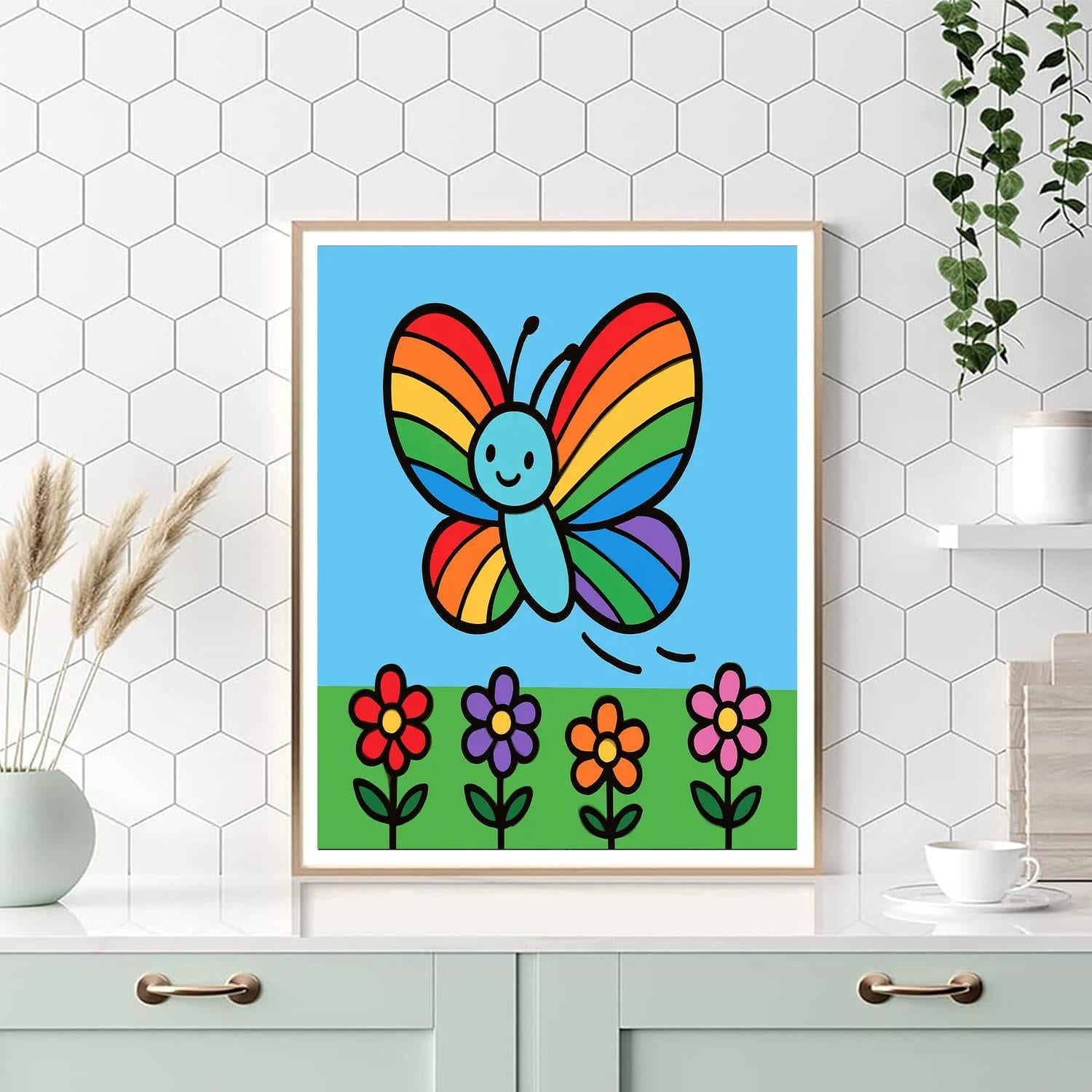 Rainbow Butterfly Adventure Painting By Numbers Kit