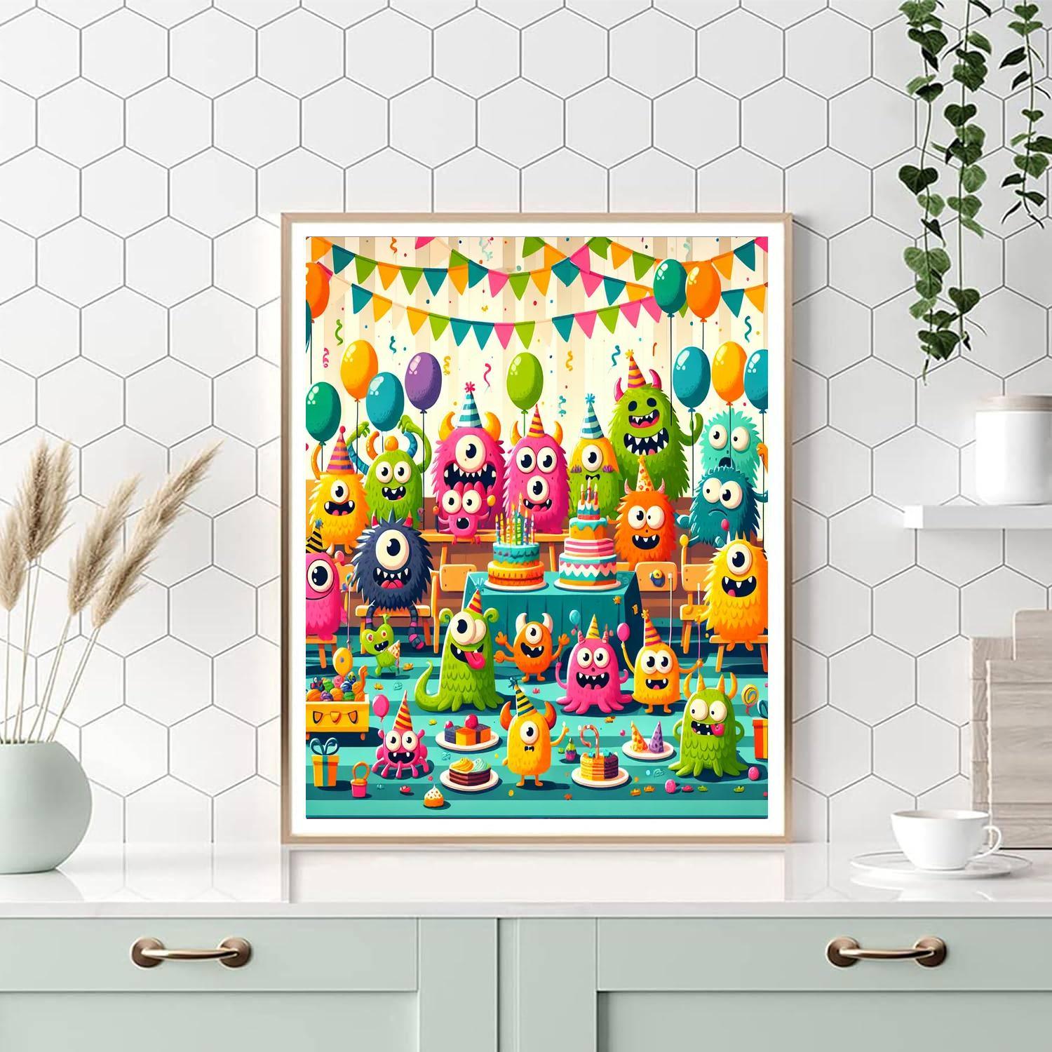 Silly Monster Bash Number Painting