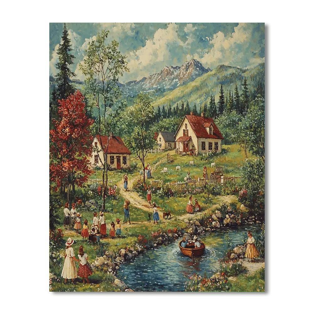 Grandma Moses Inspired The Joy Of Community  Paint By Numbers Kits