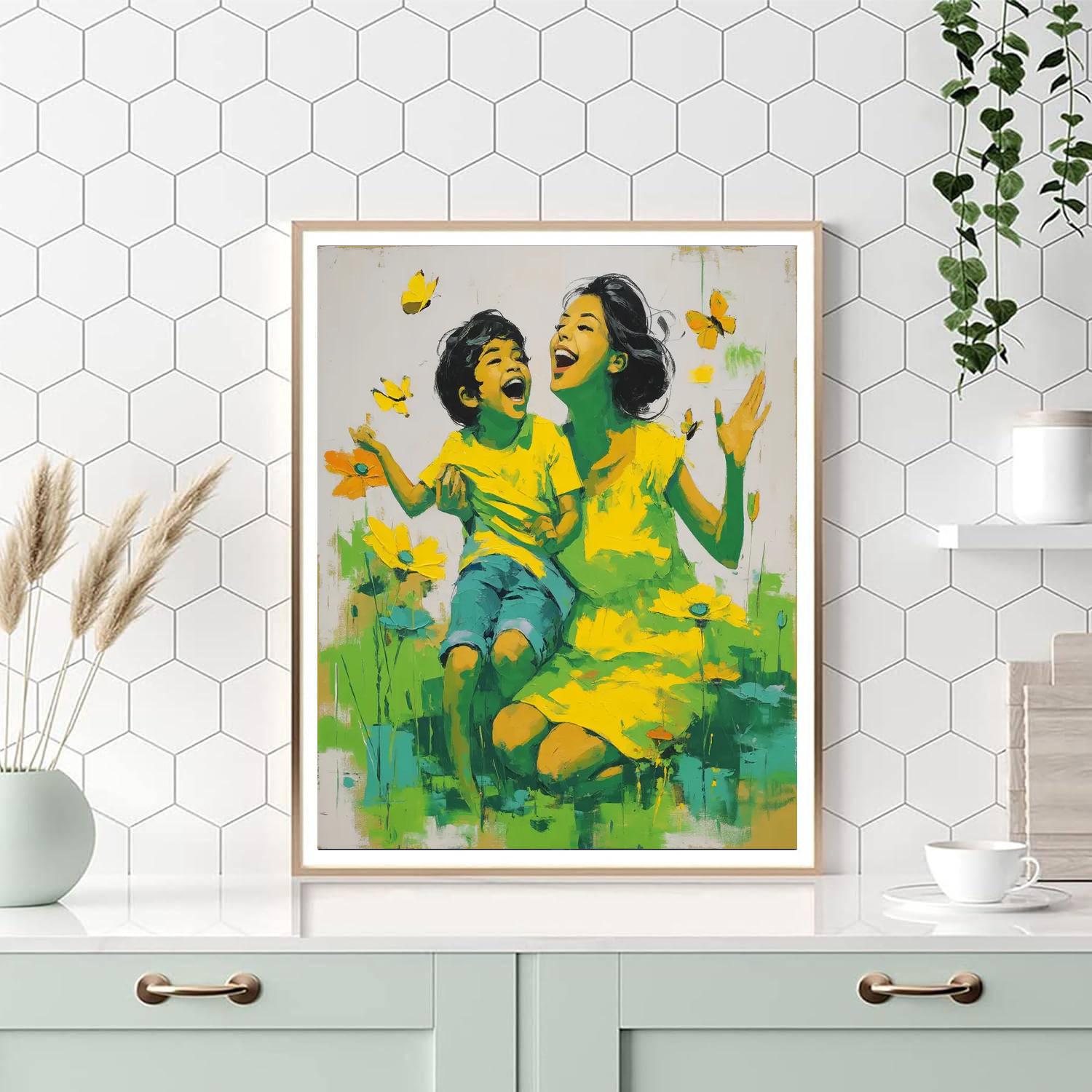 The Joy Of A Mother's Love Numbered Painting Kits