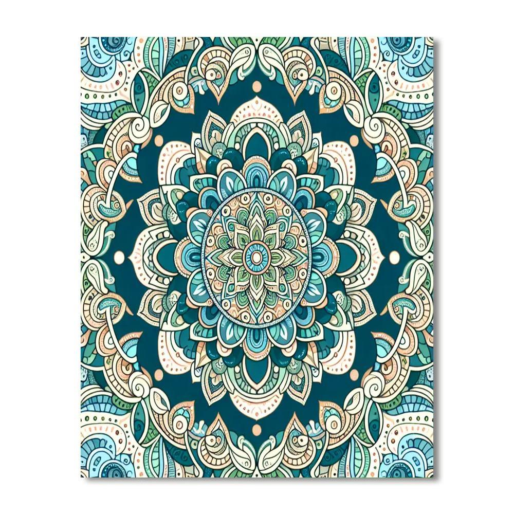 Intricate Mandala Harmony Number Painting