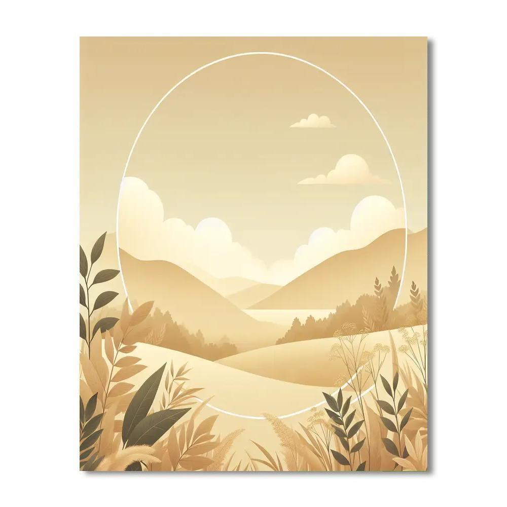 Nature's Golden Tranquility Paint By Number