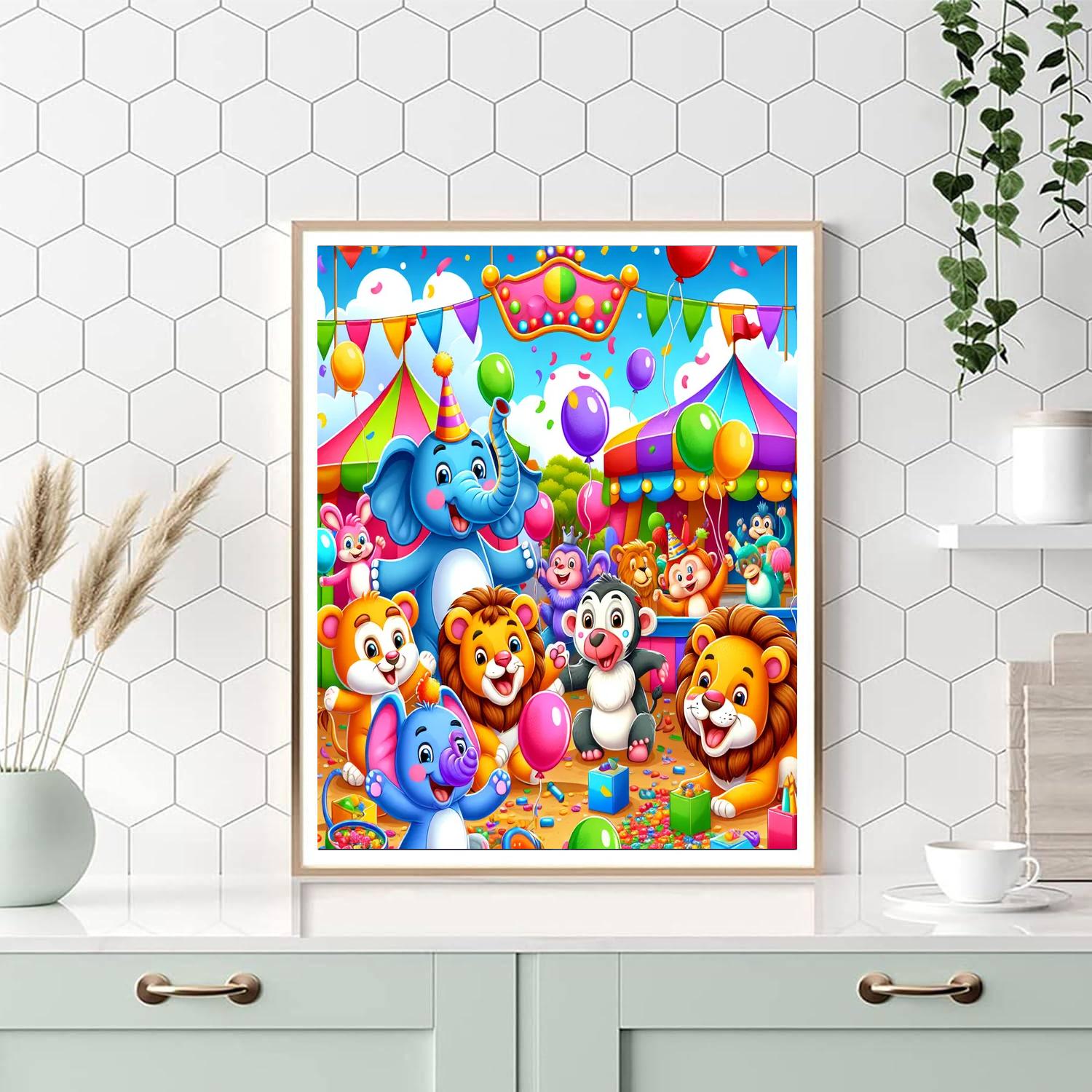 Playful Animal Carnival Paint By Numbers Kits