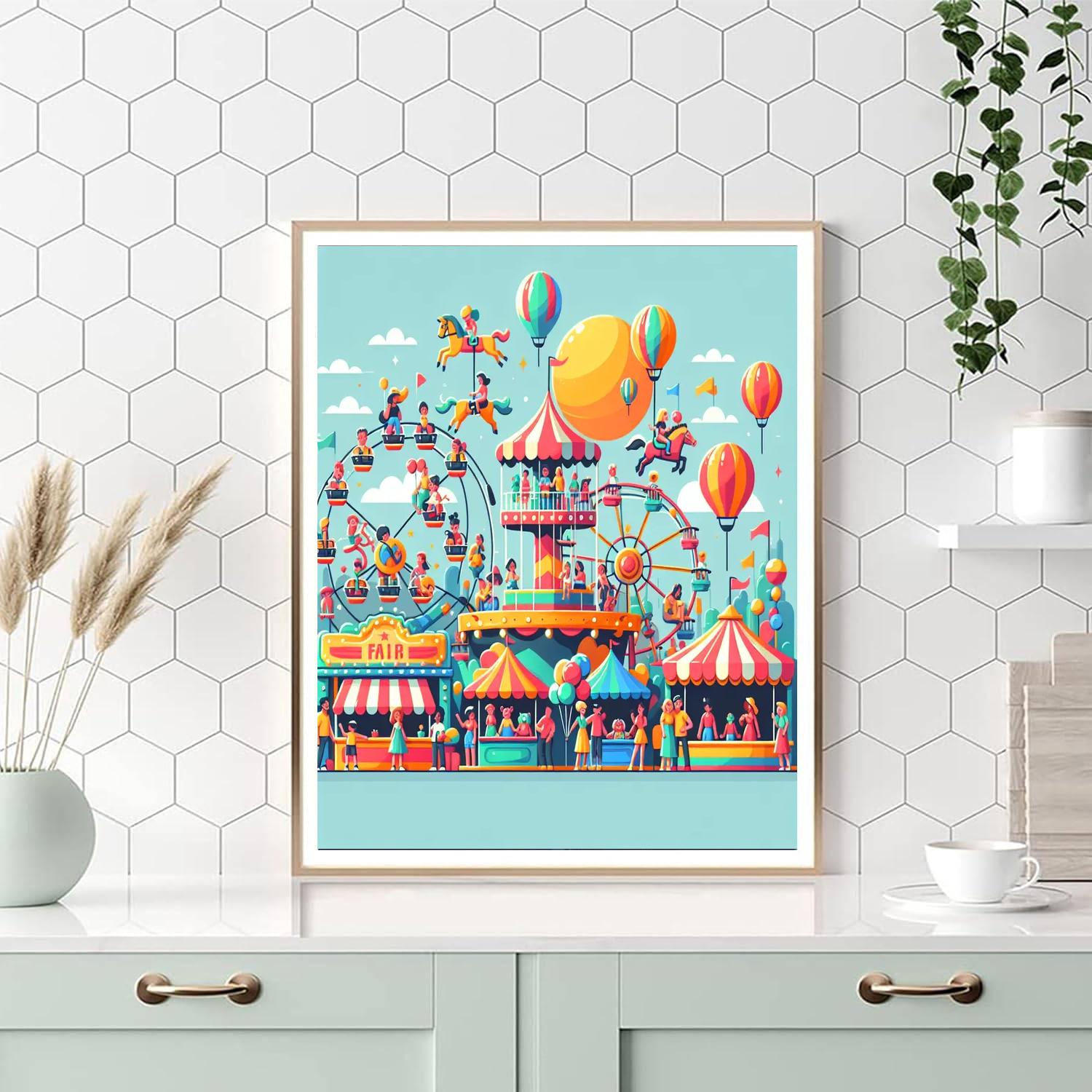 Fun Fantasy Fair Painting Number Kit