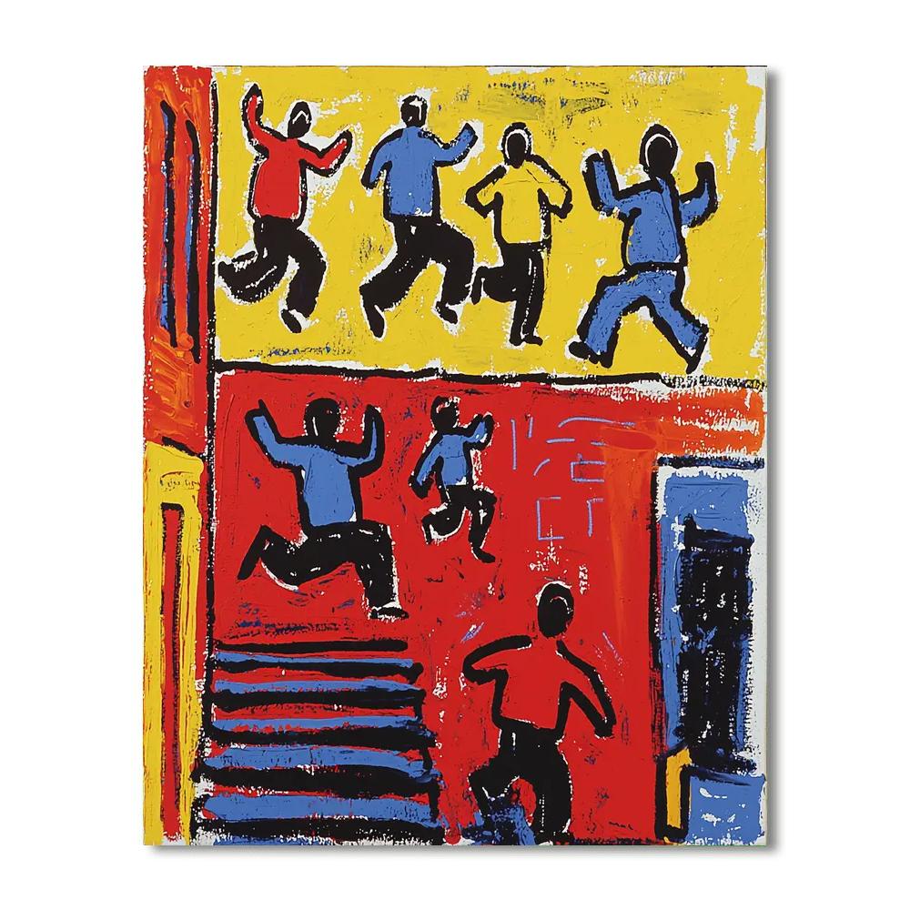 Keith Haring Inspired Dynamic City Rhythm  Paint By Numbers