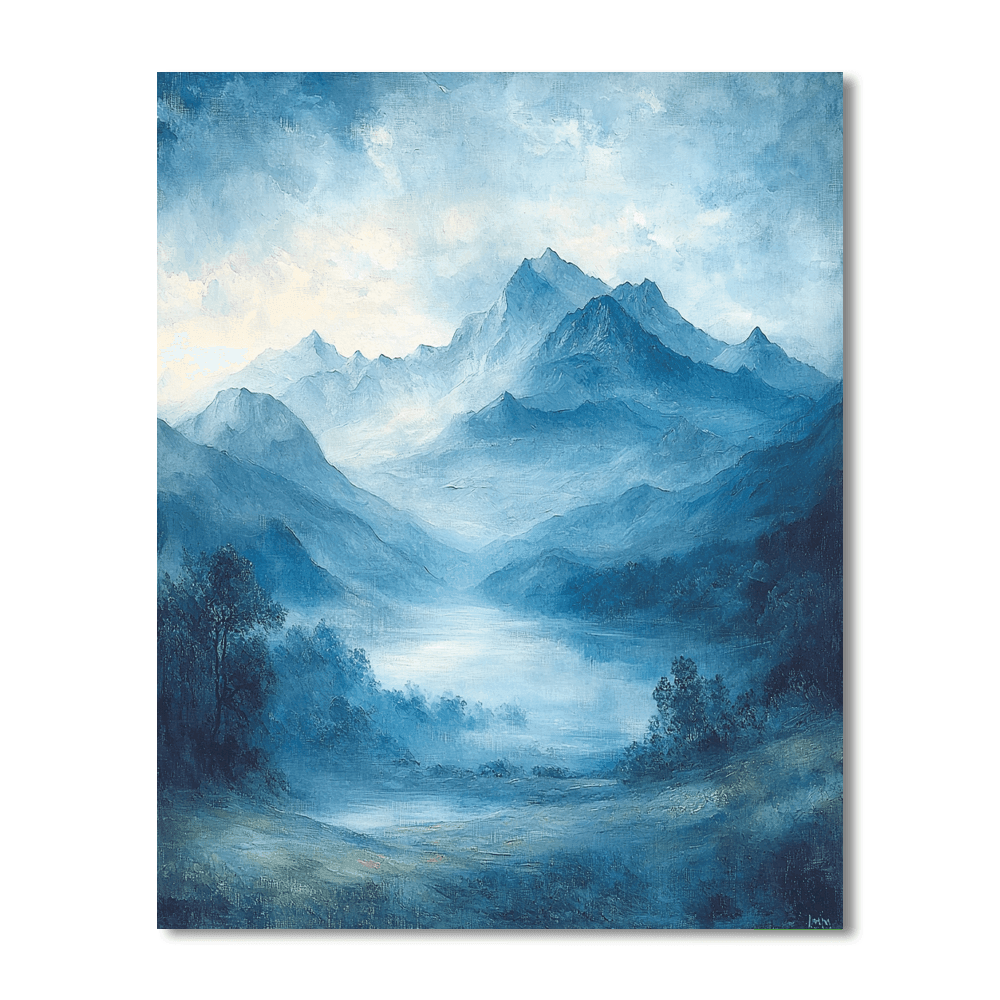 J.M.W. Turner Inspired Misty Mountains  Paint By Numbers Art