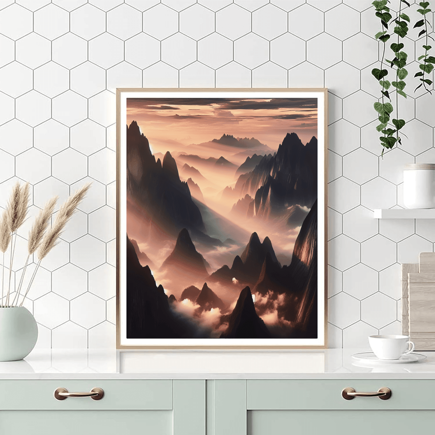 Mystical Mountain Mist Number Painting