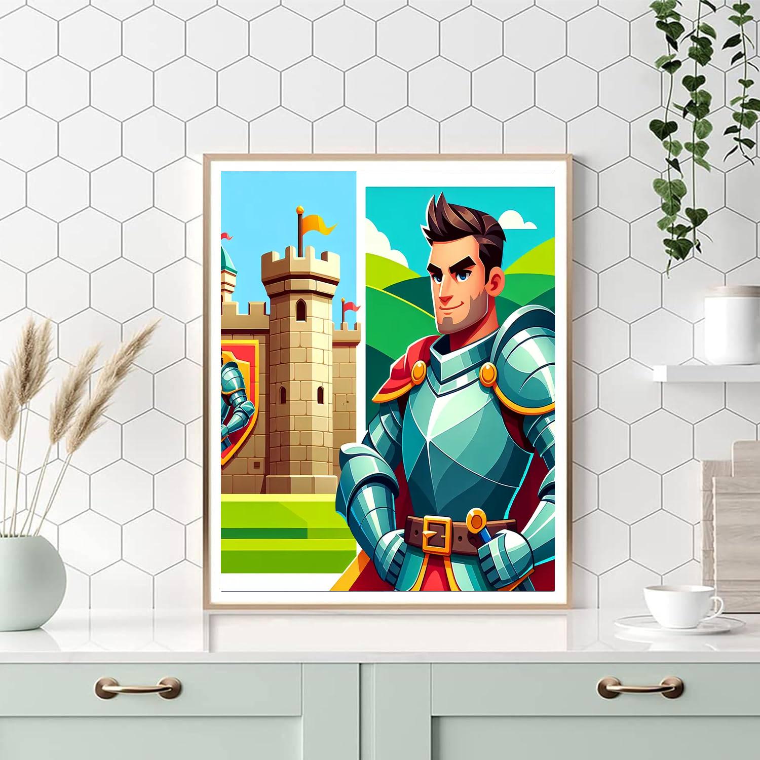 Courageous Knight's Challenge Numbered Painting Kits