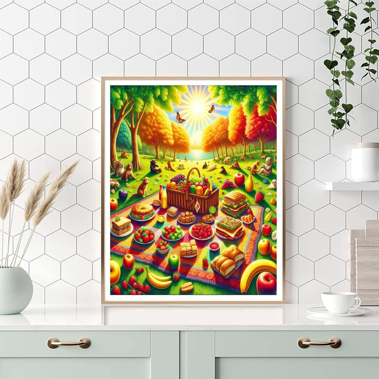 Sunny Picnic Delight Paint By Numbers Kits