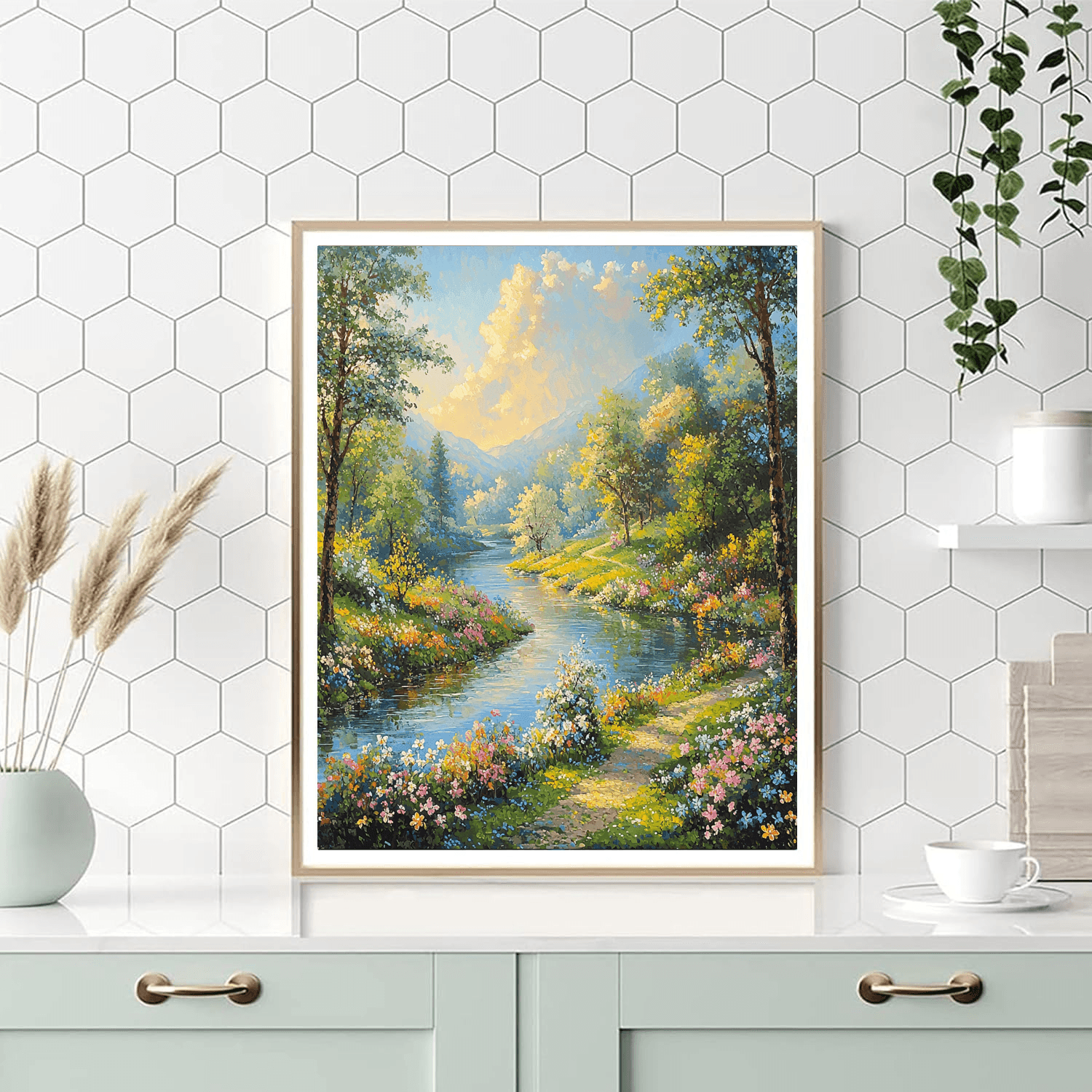 Thomas Kinkade Inspired Reflections Of Nature  Painting By Numbers Kit