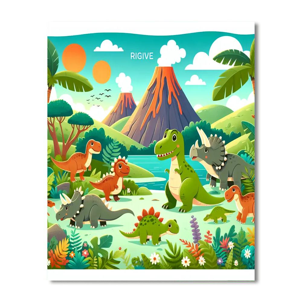 Dino-mite Exploration Numbered Painting Kits