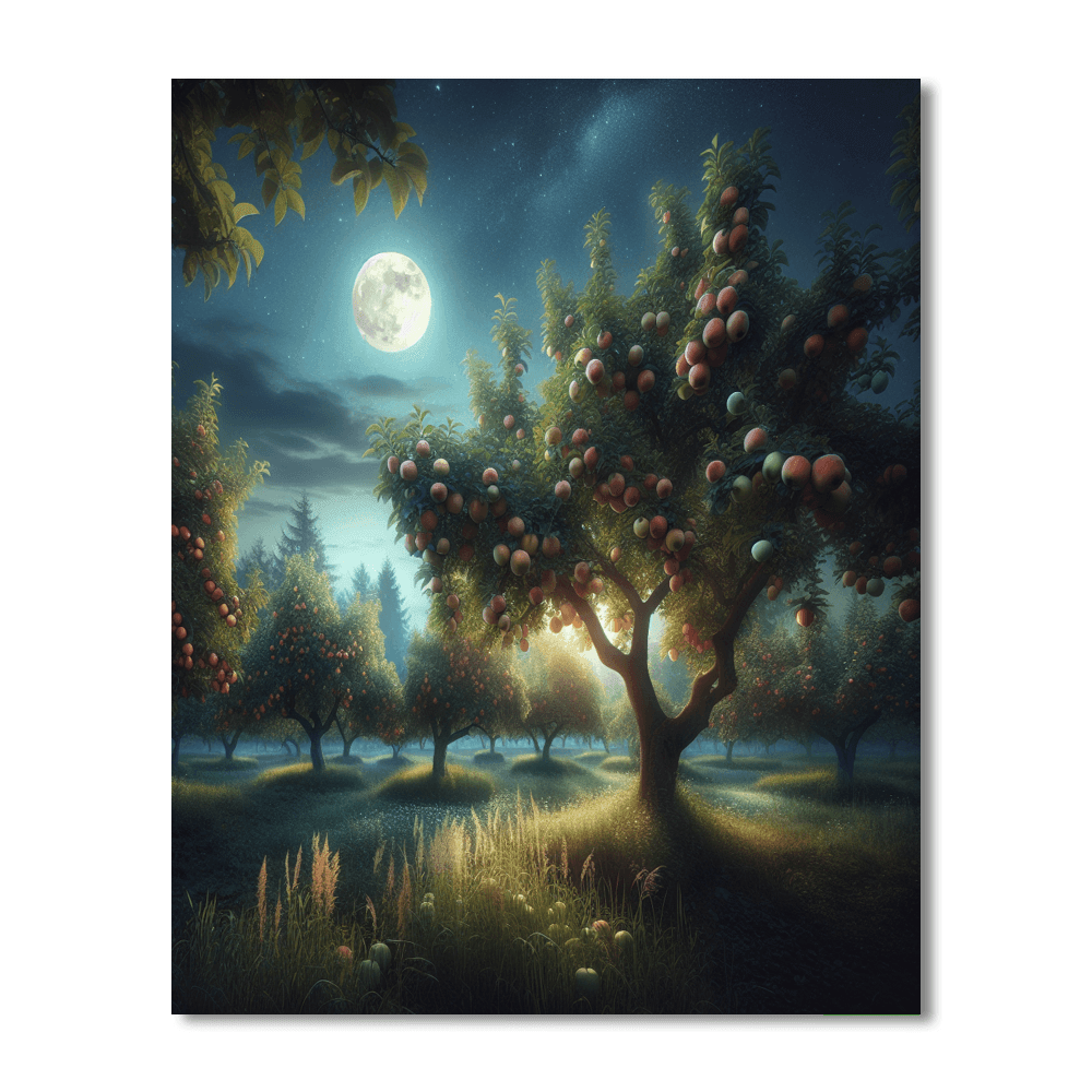 Harvest Moon Over Orchard Numbered Painting Kits