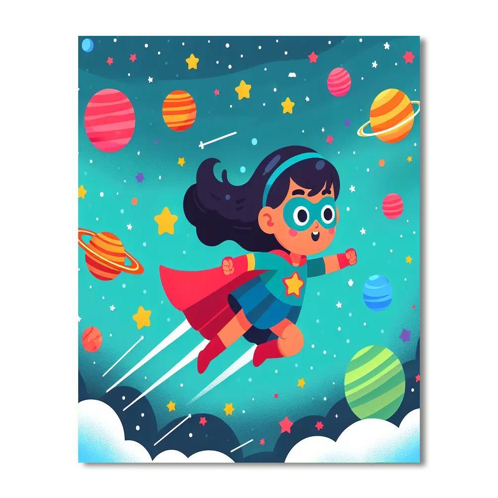 Superhero Galaxy Adventure Paint By Numbers Kits