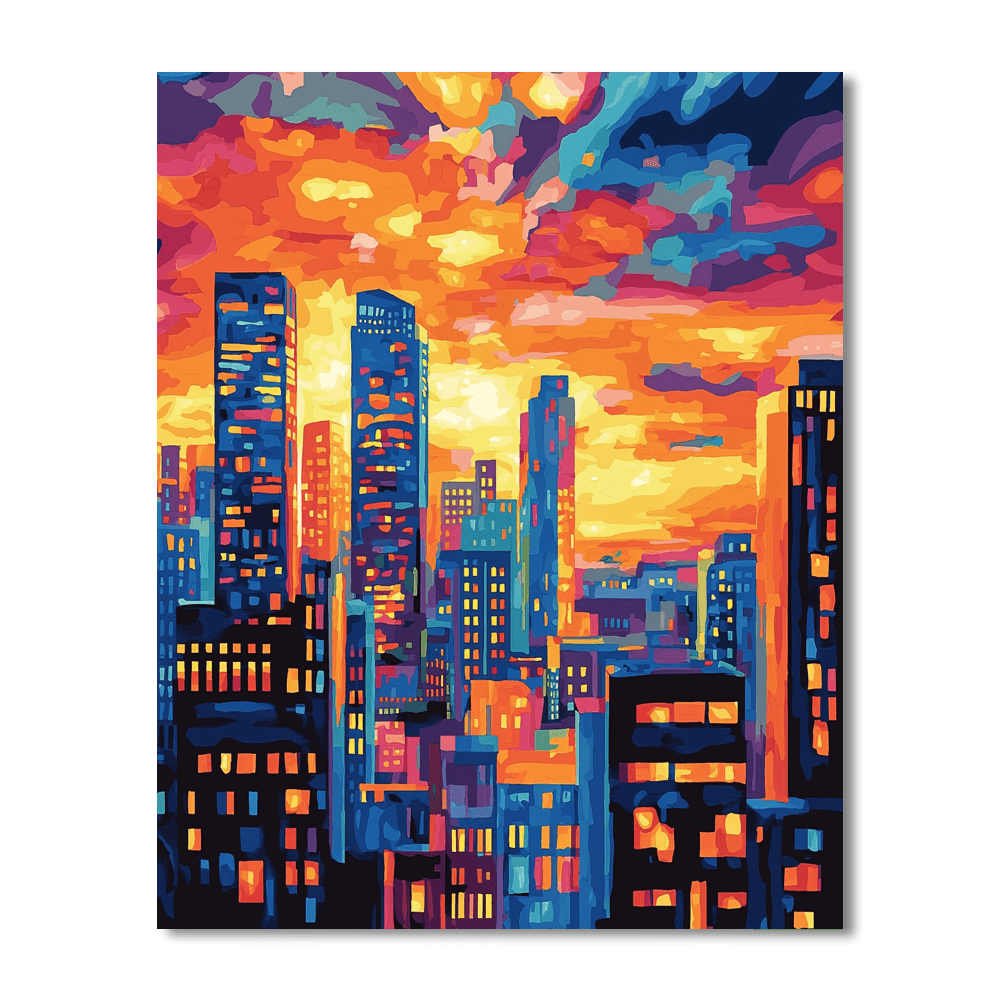 Edward Hopper Inspired Sunset Overdrive  Paint By Numbers