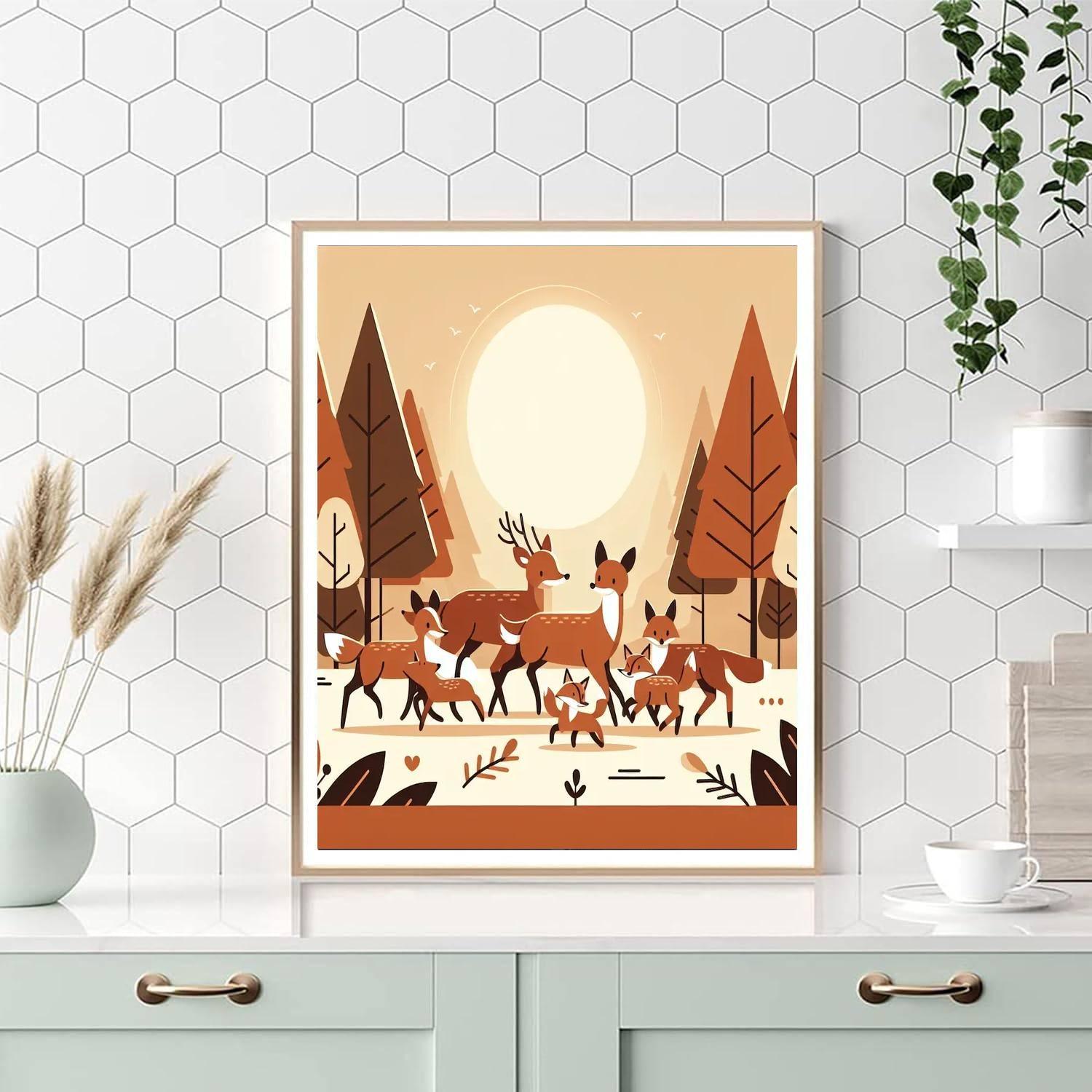 Merry Forest Frolic Numbered Painting Kits