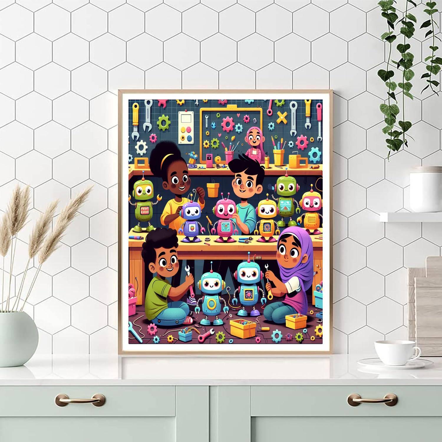 Imaginative Robot Playtime Paint By Numbers Kits