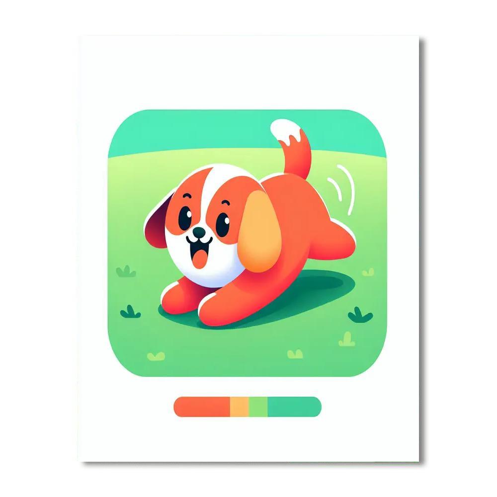 Energetic Puppy Paint By Numbers Kits