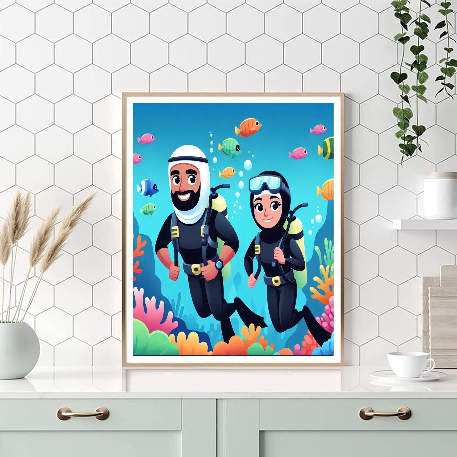 Daring Deep-sea Dive Numbered Painting Kits