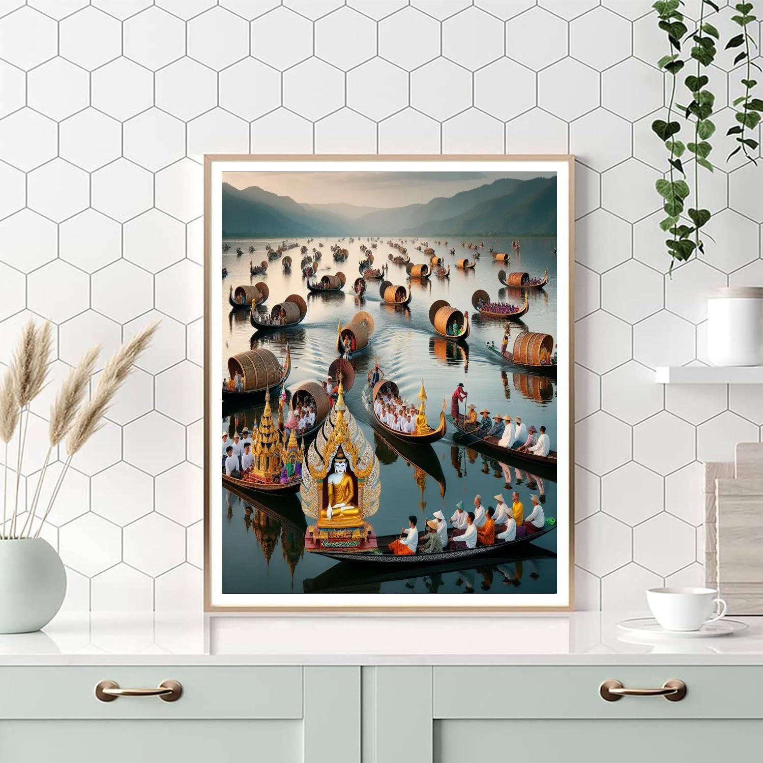 Phaung Daw Oo Pagoda Festival - Myanmar Numbered Painting Kits