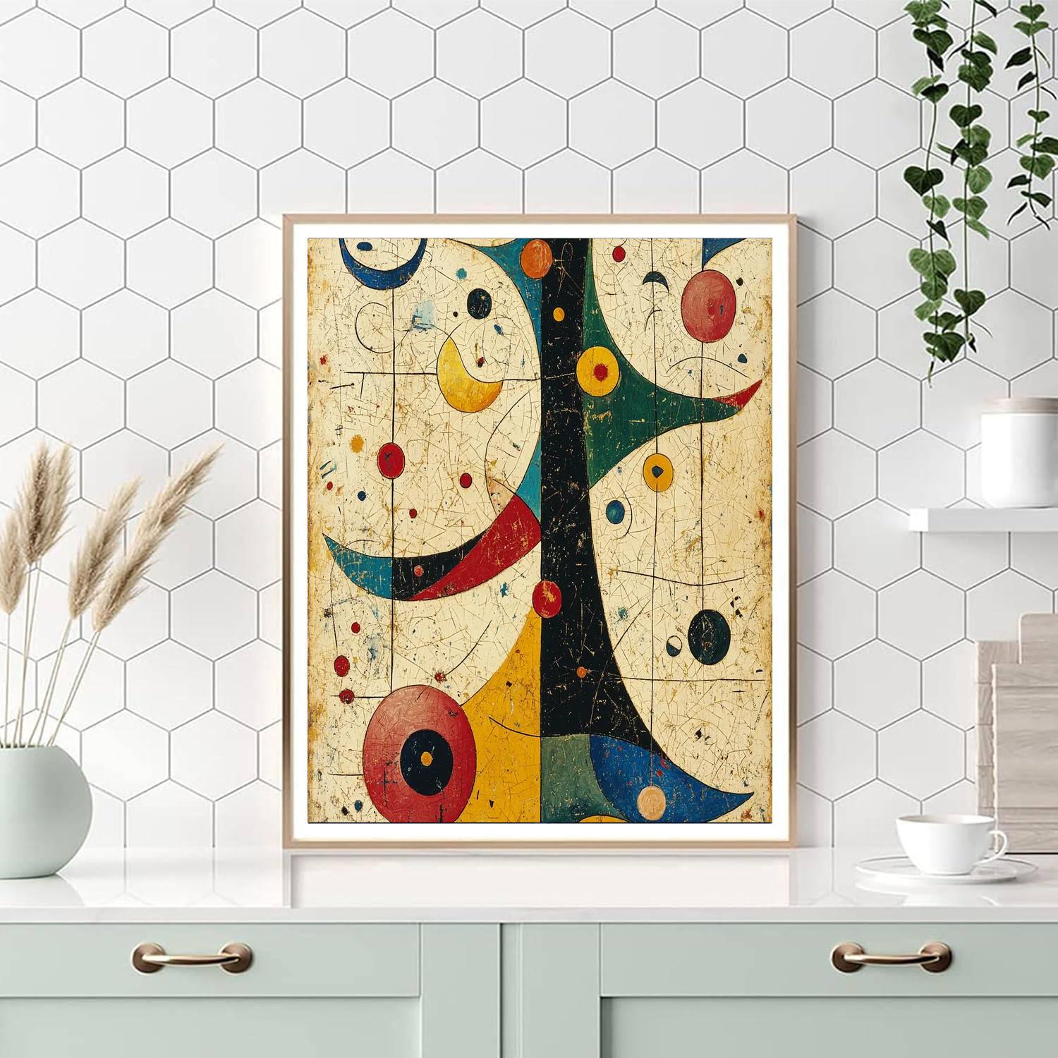 Joan Miró Inspired Whimsy Of The Unknown  Number Painting